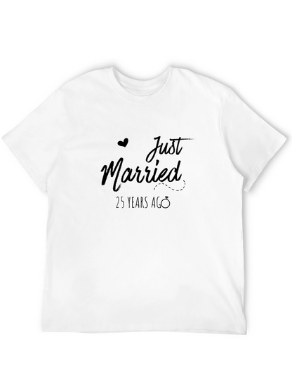 Just Married 25 Years Ago Anniversary T-Shirt