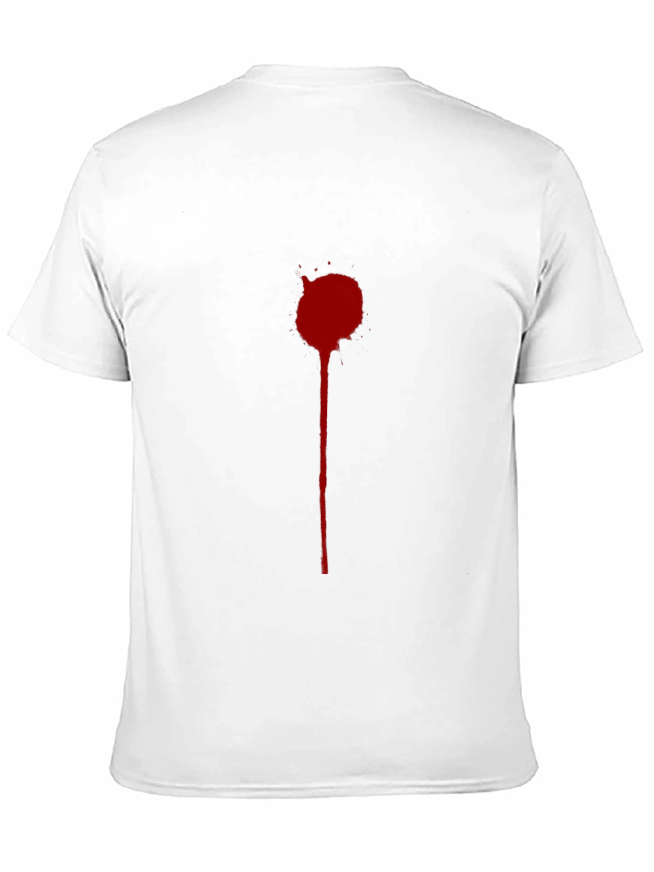 Mens Black T-Shirt with Red Splatter