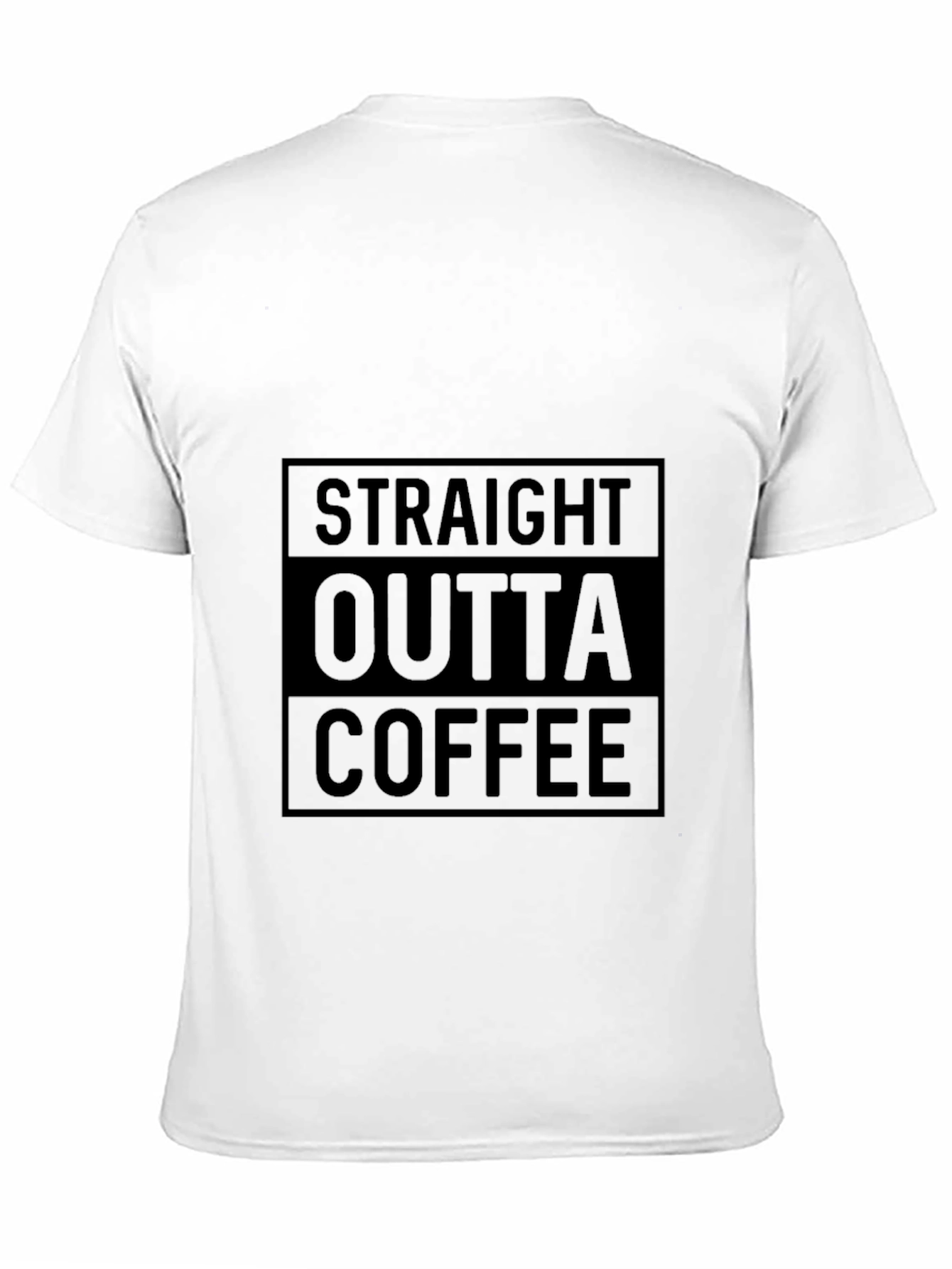 Straight Outta Coffee T-Shirt - Mens Black Graphic Tee