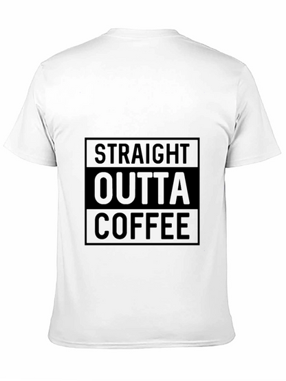 Straight Outta Coffee T-Shirt - Mens Black Graphic Tee