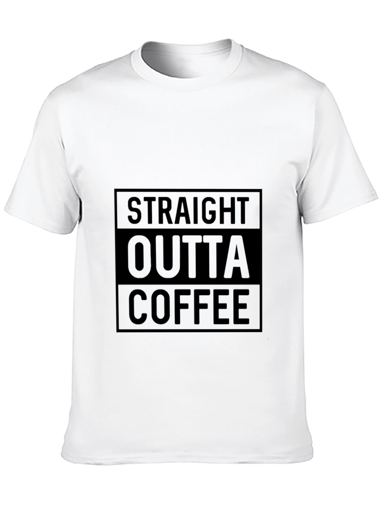 Straight Outta Coffee T-Shirt - Mens Black Graphic Tee