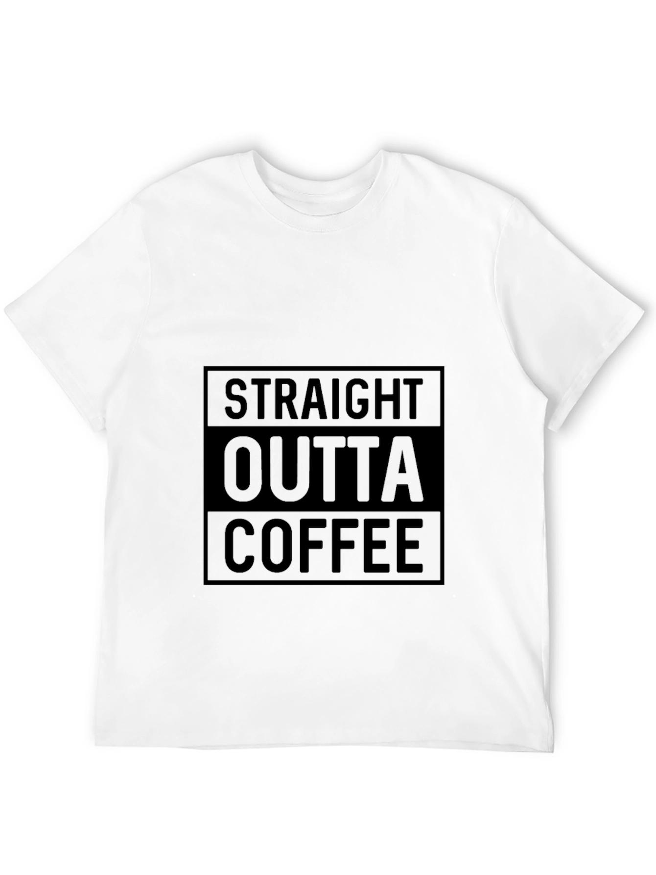 Straight Outta Coffee T-Shirt - Mens Black Graphic Tee