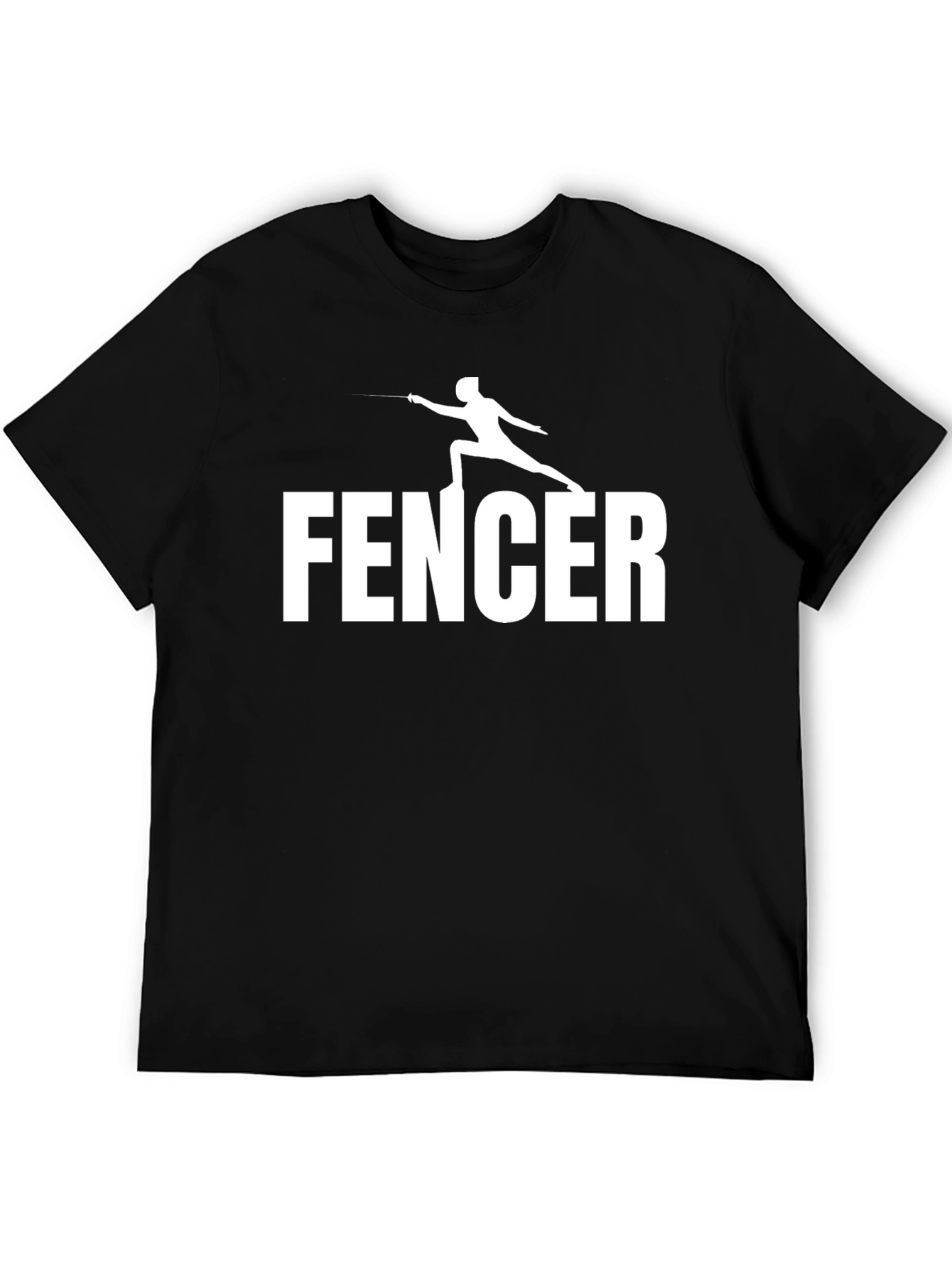 Fencer Graphic Tee - Black Cotton T-Shirt