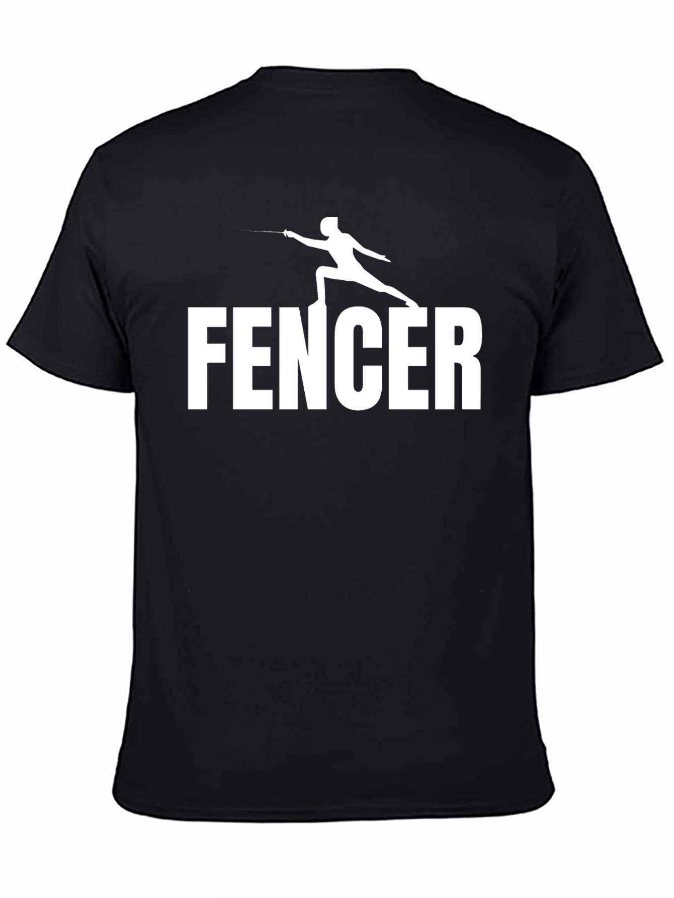 Fencer Graphic Tee - Black Cotton T-Shirt
