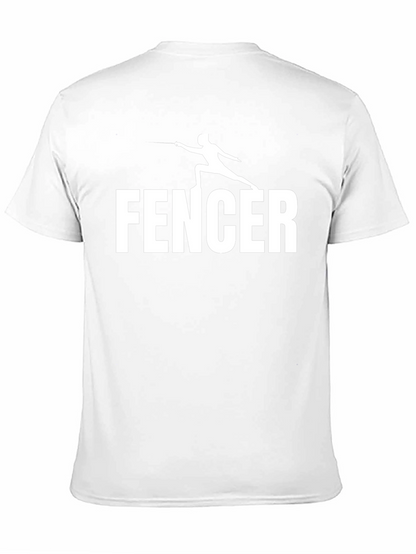 Fencer Graphic Tee - Black Cotton T-Shirt