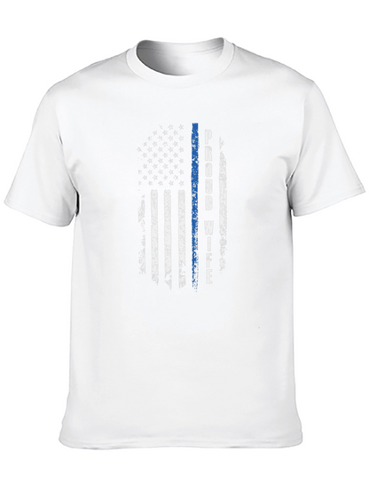 Proud Wife Distressed American Flag T-Shirt