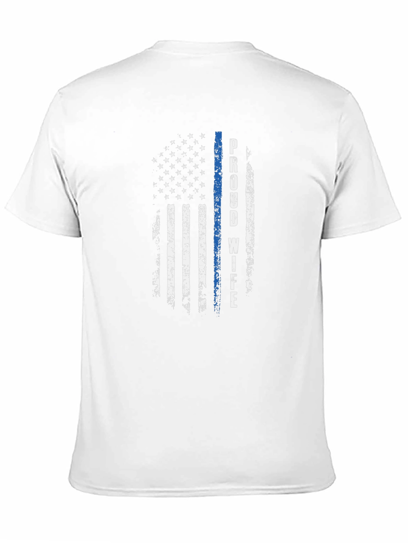 Proud Wife Distressed American Flag T-Shirt
