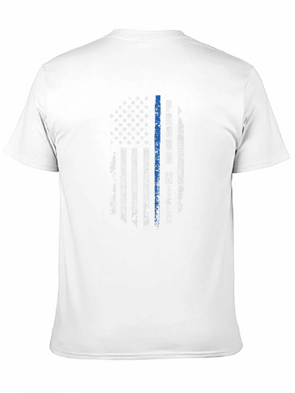 Proud Wife Distressed American Flag T-Shirt