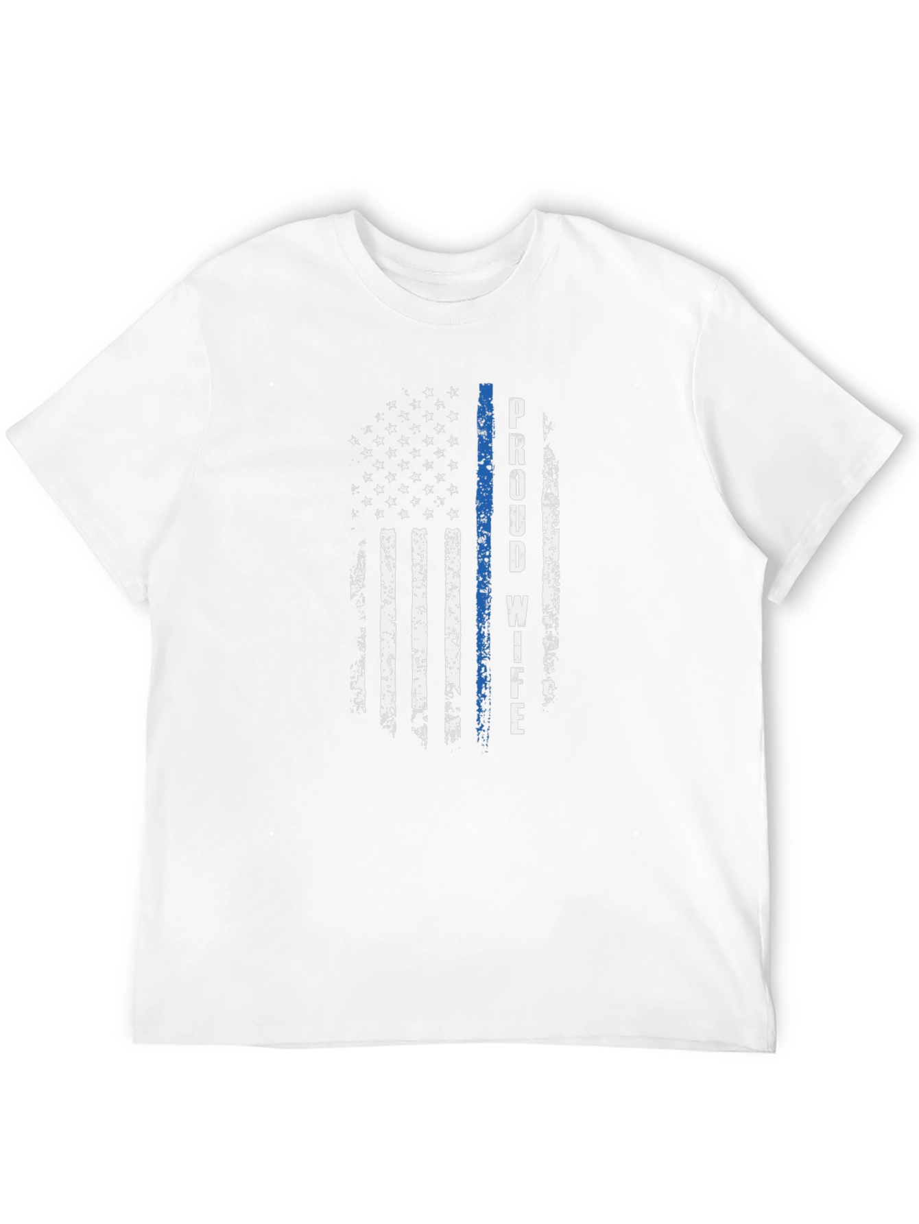 Proud Wife Distressed American Flag T-Shirt