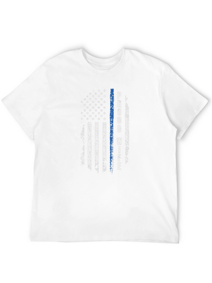 Proud Wife Distressed American Flag T-Shirt