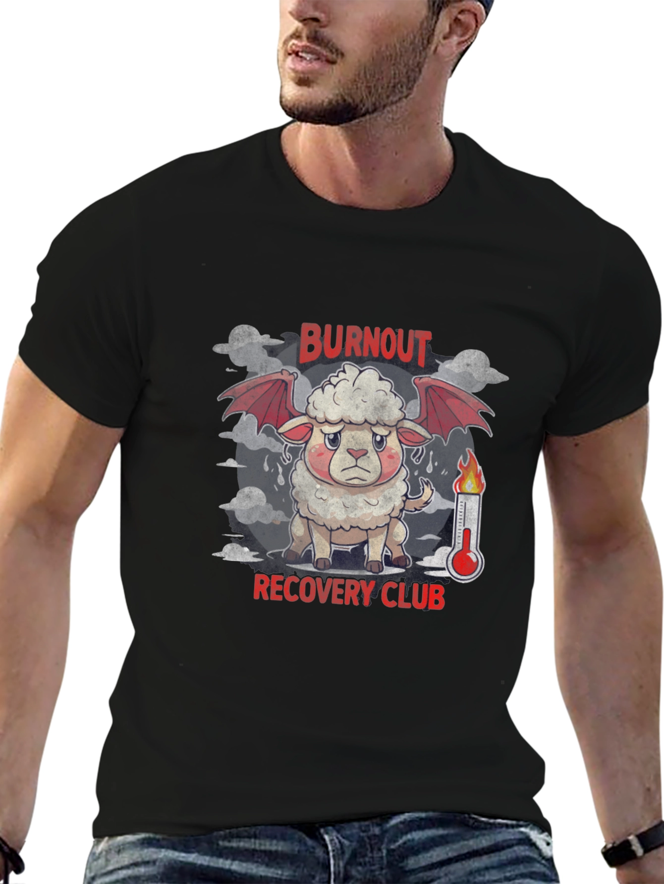 Burnout Recovery Club Graphic Tee - Black