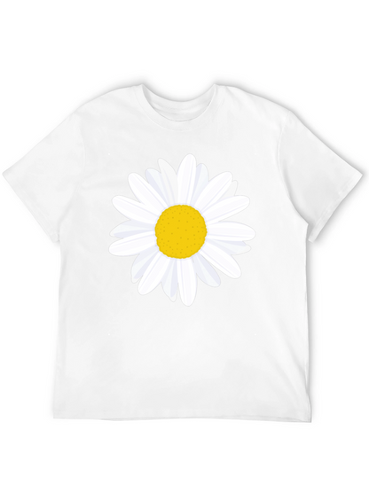 Daisy Graphic Tee - Black Cotton T-Shirt