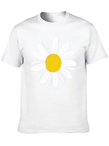 Daisy Graphic Tee - Black Cotton T-Shirt