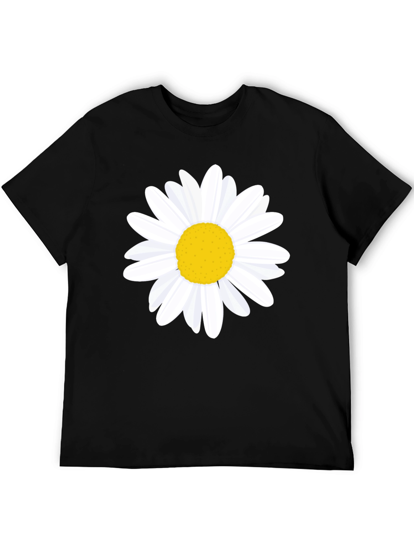 Daisy Graphic Tee - Black Cotton T-Shirt