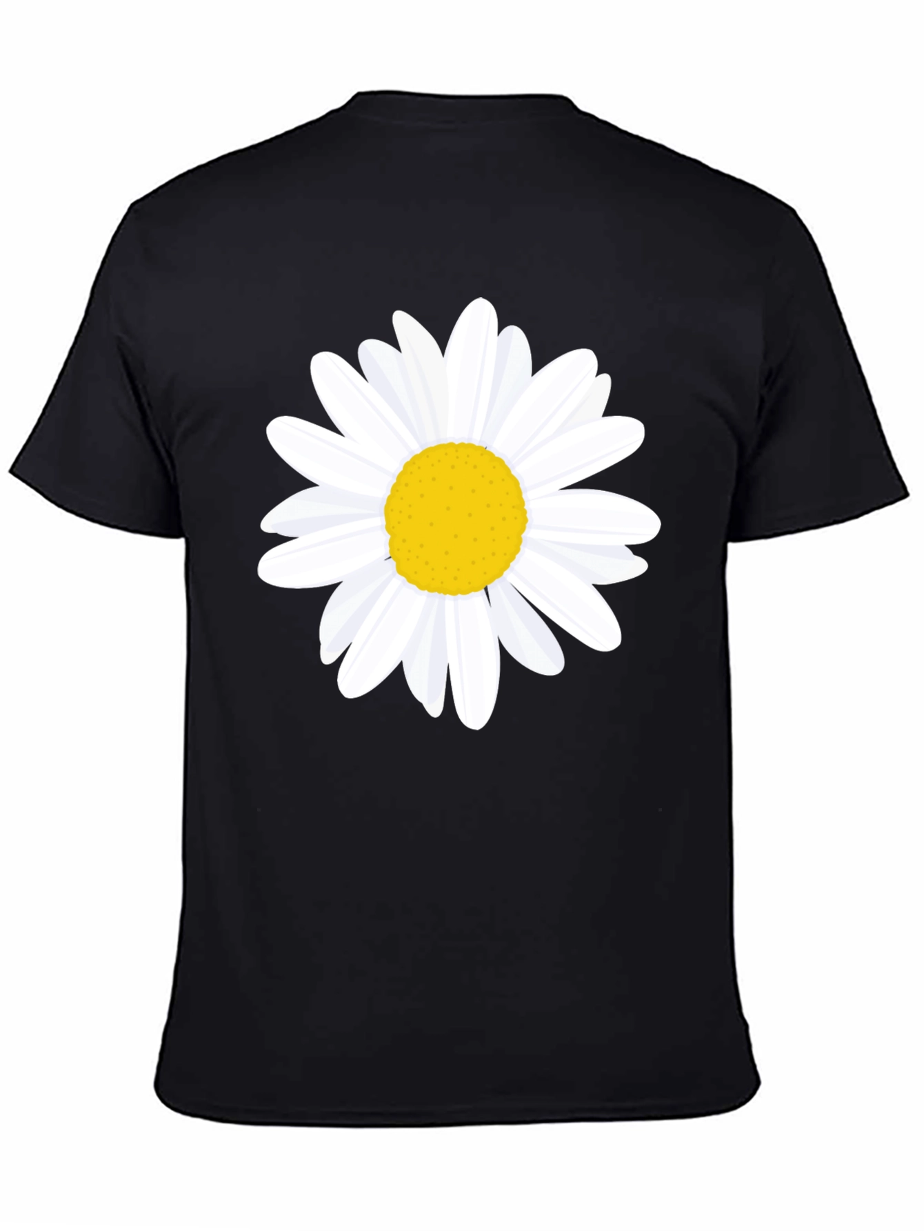 Daisy Graphic Tee - Black Cotton T-Shirt