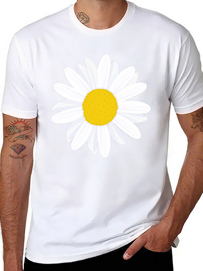 Daisy Graphic Tee - Black Cotton T-Shirt