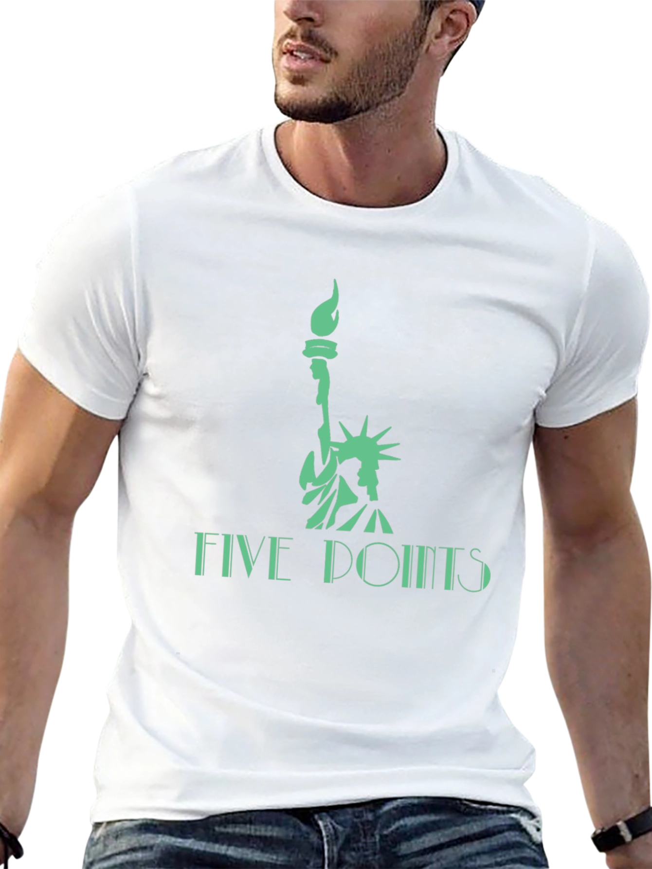 Statue of Liberty Five Points Graphic Tee