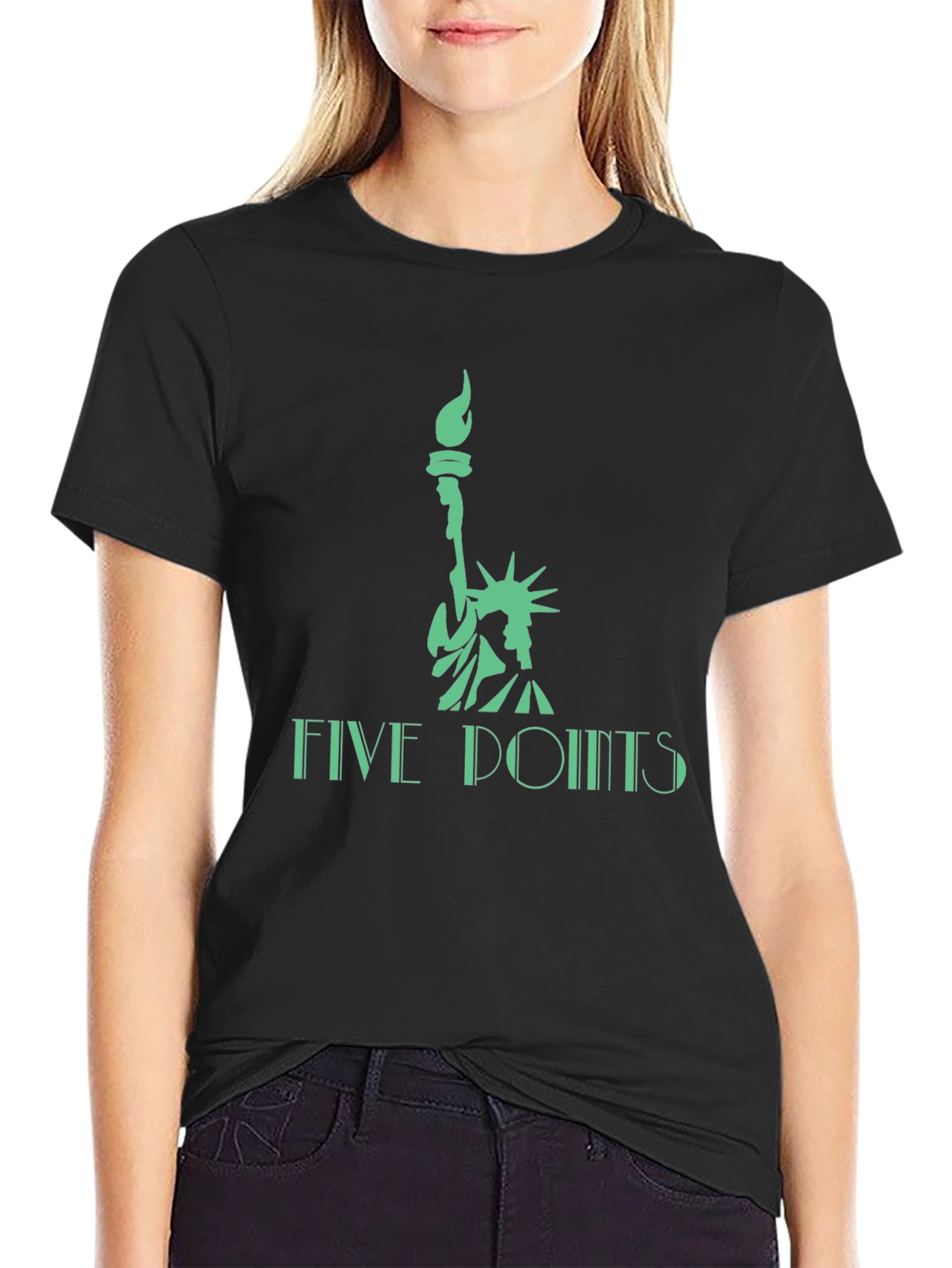 Statue of Liberty Five Points Graphic Tee