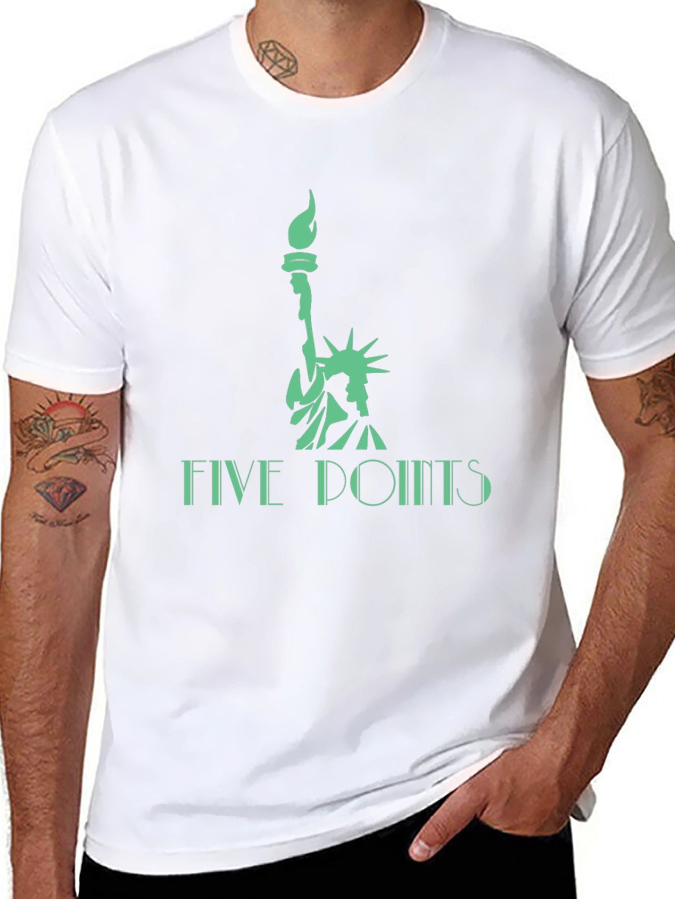 Statue of Liberty Five Points Graphic Tee