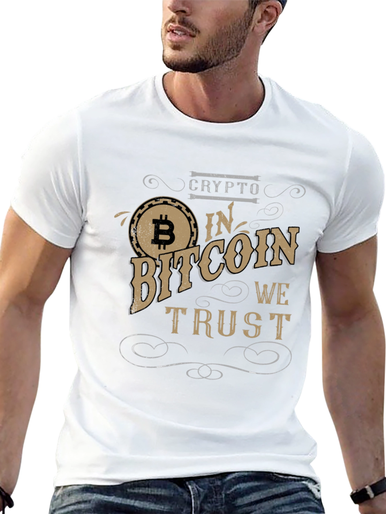Crypto Bitcoin T-Shirt - In Bitcoin We Trust