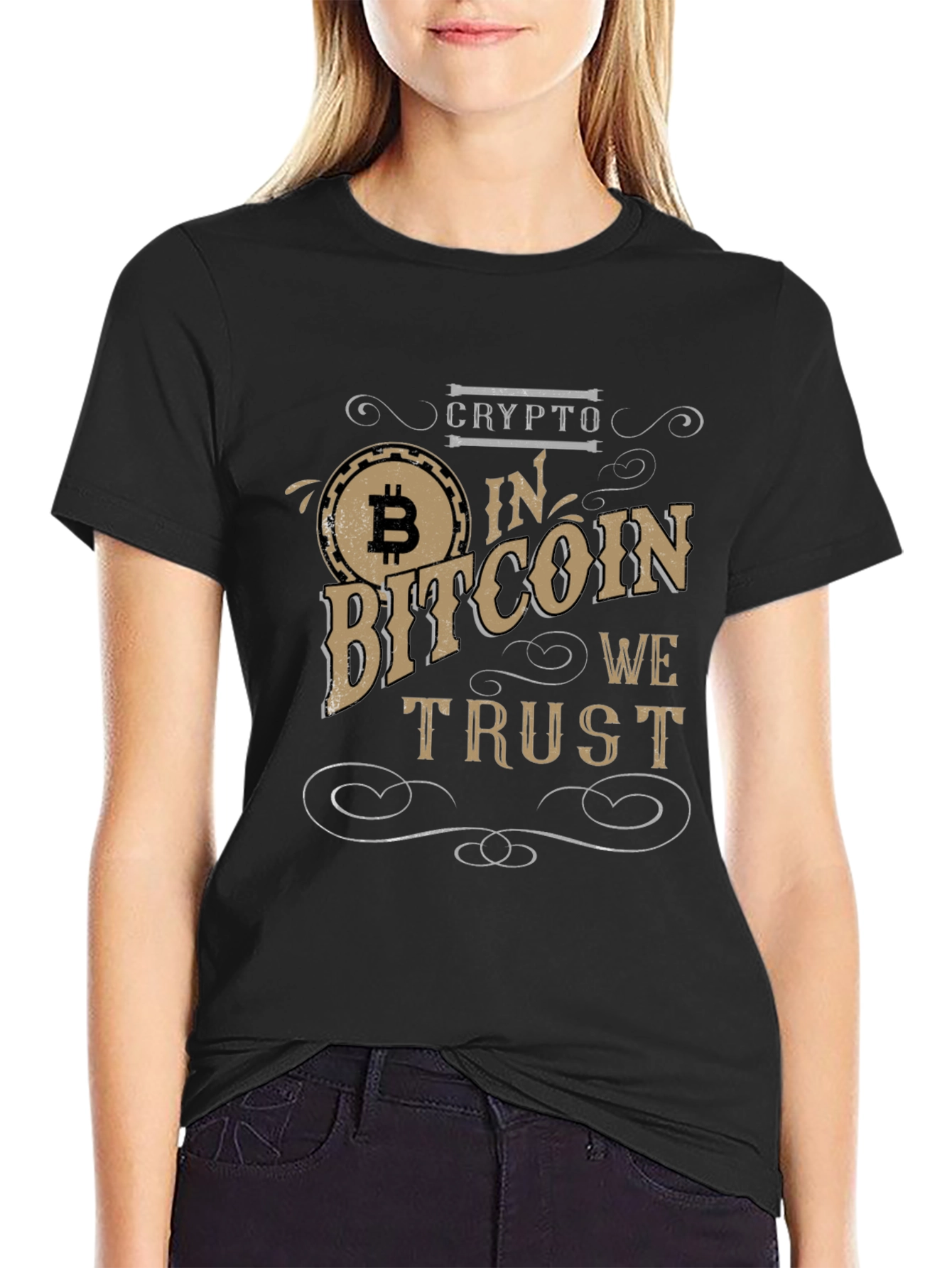 Crypto Bitcoin T-Shirt - In Bitcoin We Trust