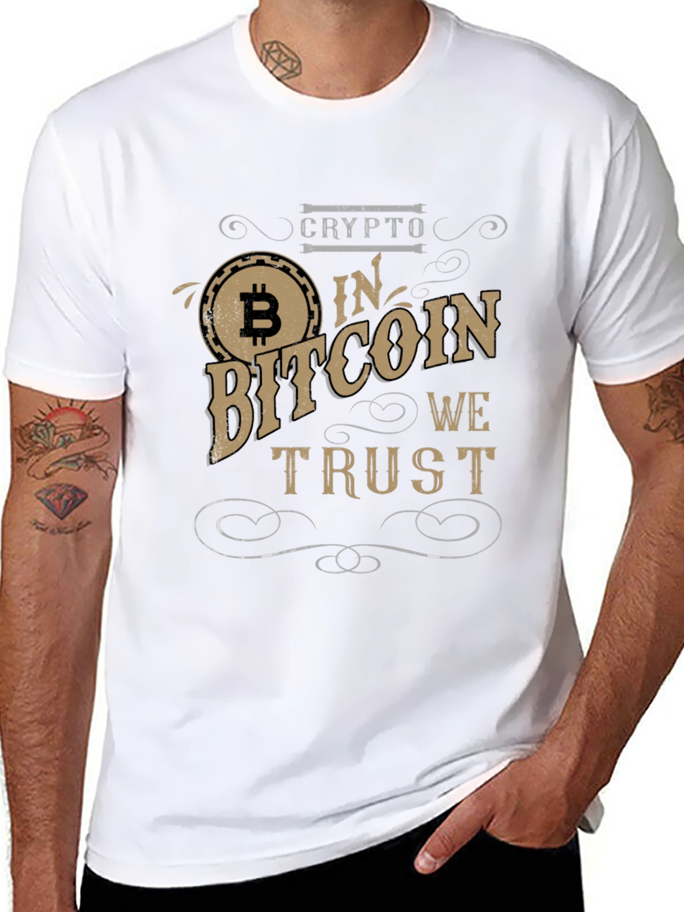 Crypto Bitcoin T-Shirt - In Bitcoin We Trust
