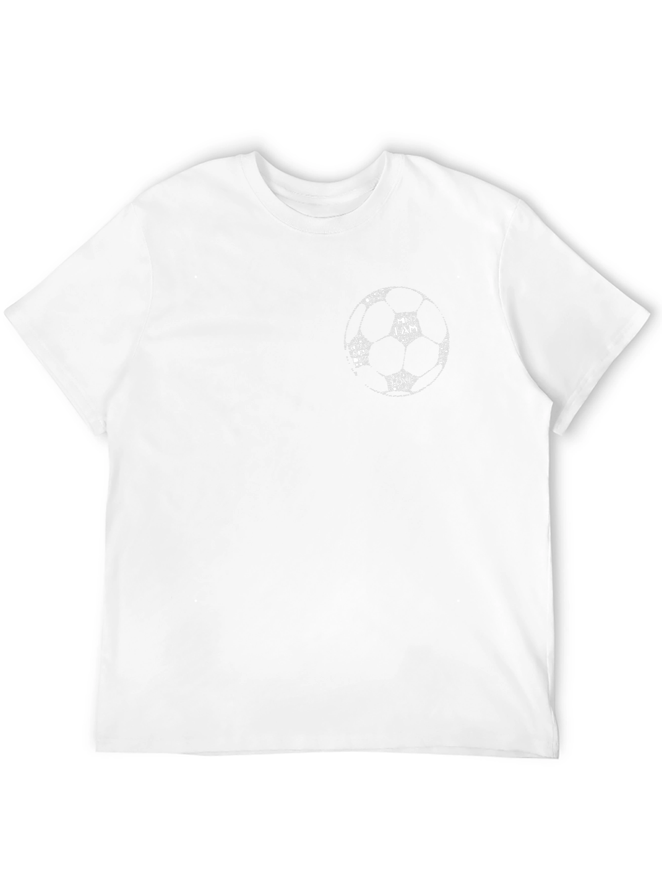 Soccer Ball Graphic Print Black T-Shirt