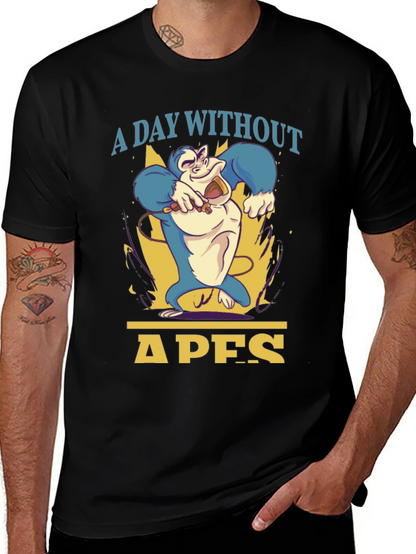 A Day Without Apes T-Shirt - Mens Black Tee