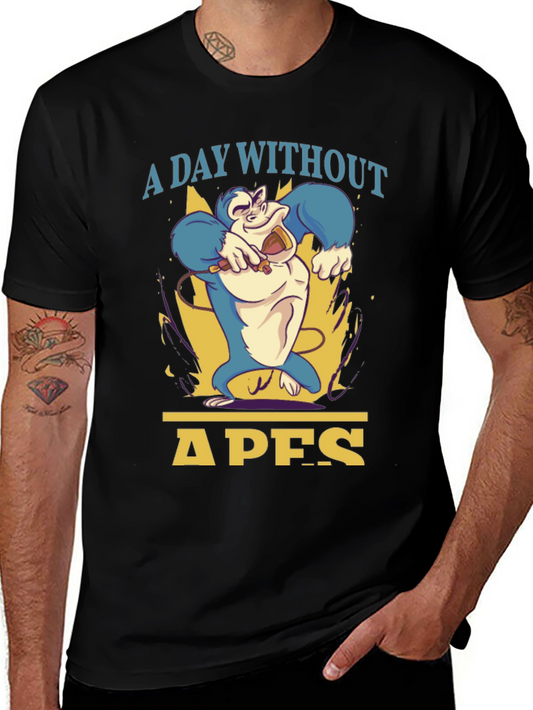 A Day Without Apes T-Shirt - Mens Black Tee