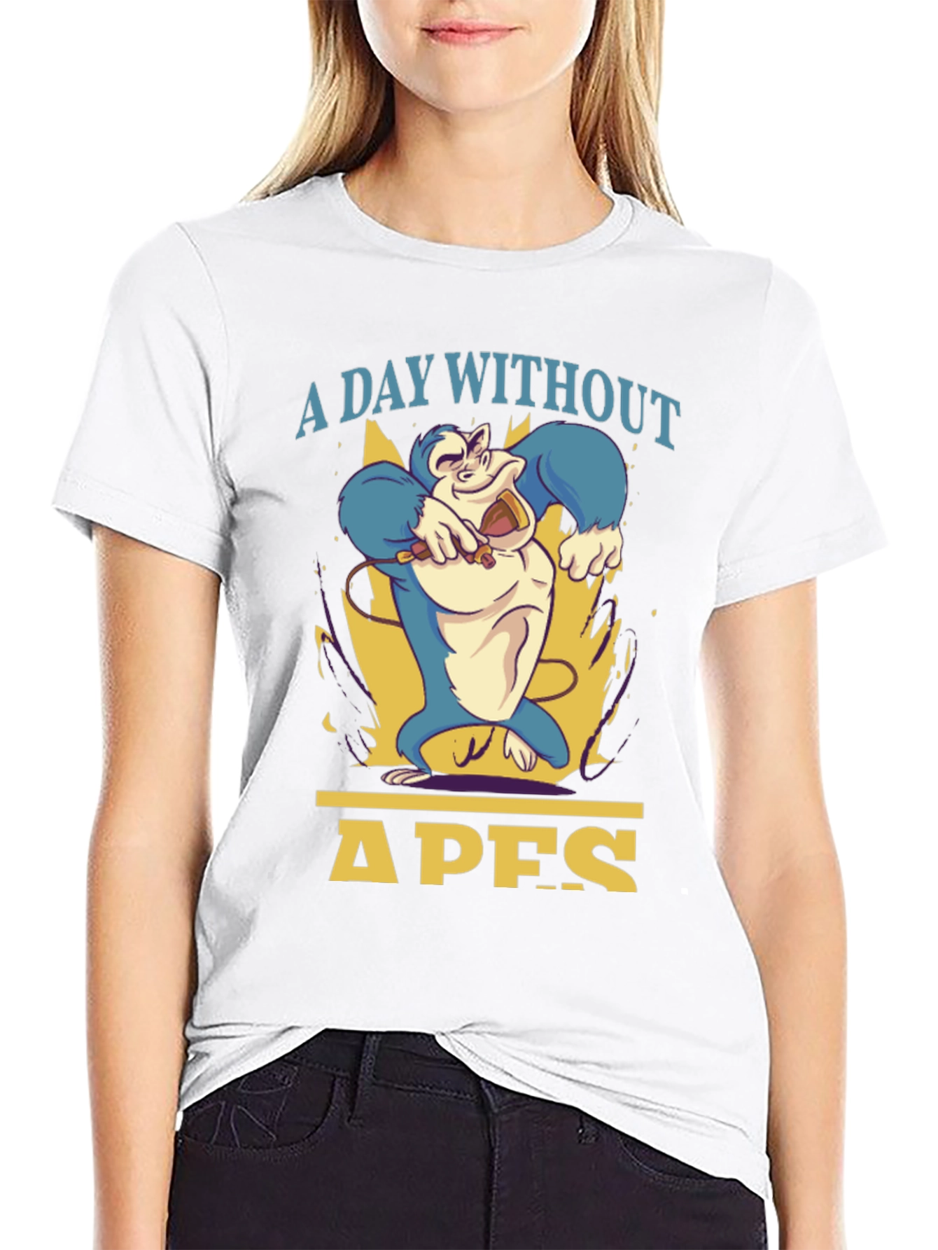 A Day Without Apes T-Shirt - Mens Black Tee