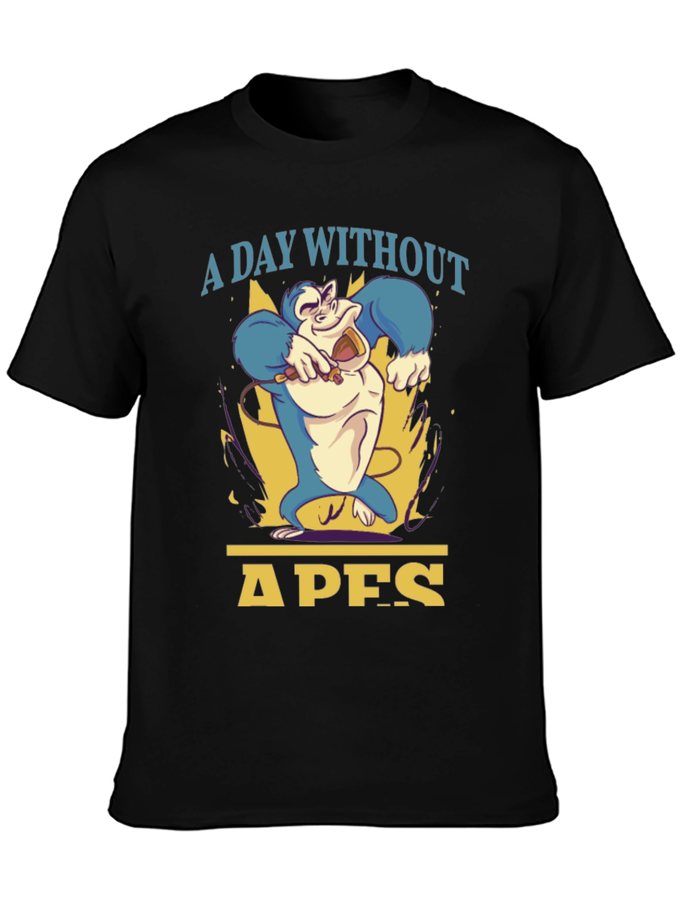A Day Without Apes T-Shirt - Mens Black Tee