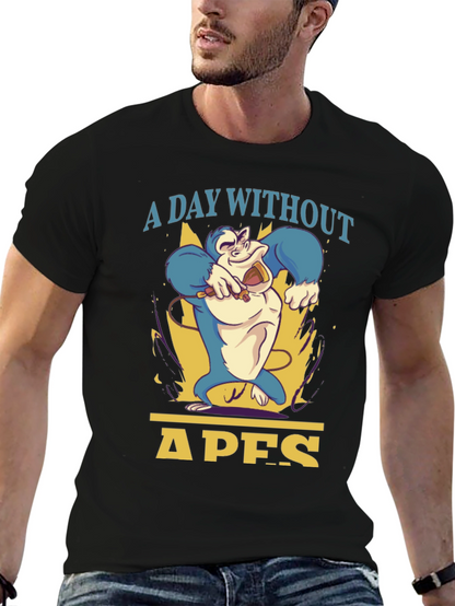 A Day Without Apes T-Shirt - Mens Black Tee