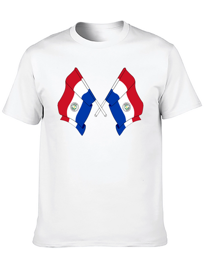 Paraguay Flag Graphic Tee - Black