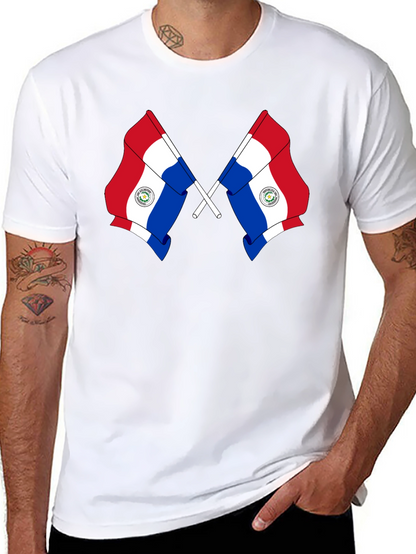 Paraguay Flag Graphic Tee - Black