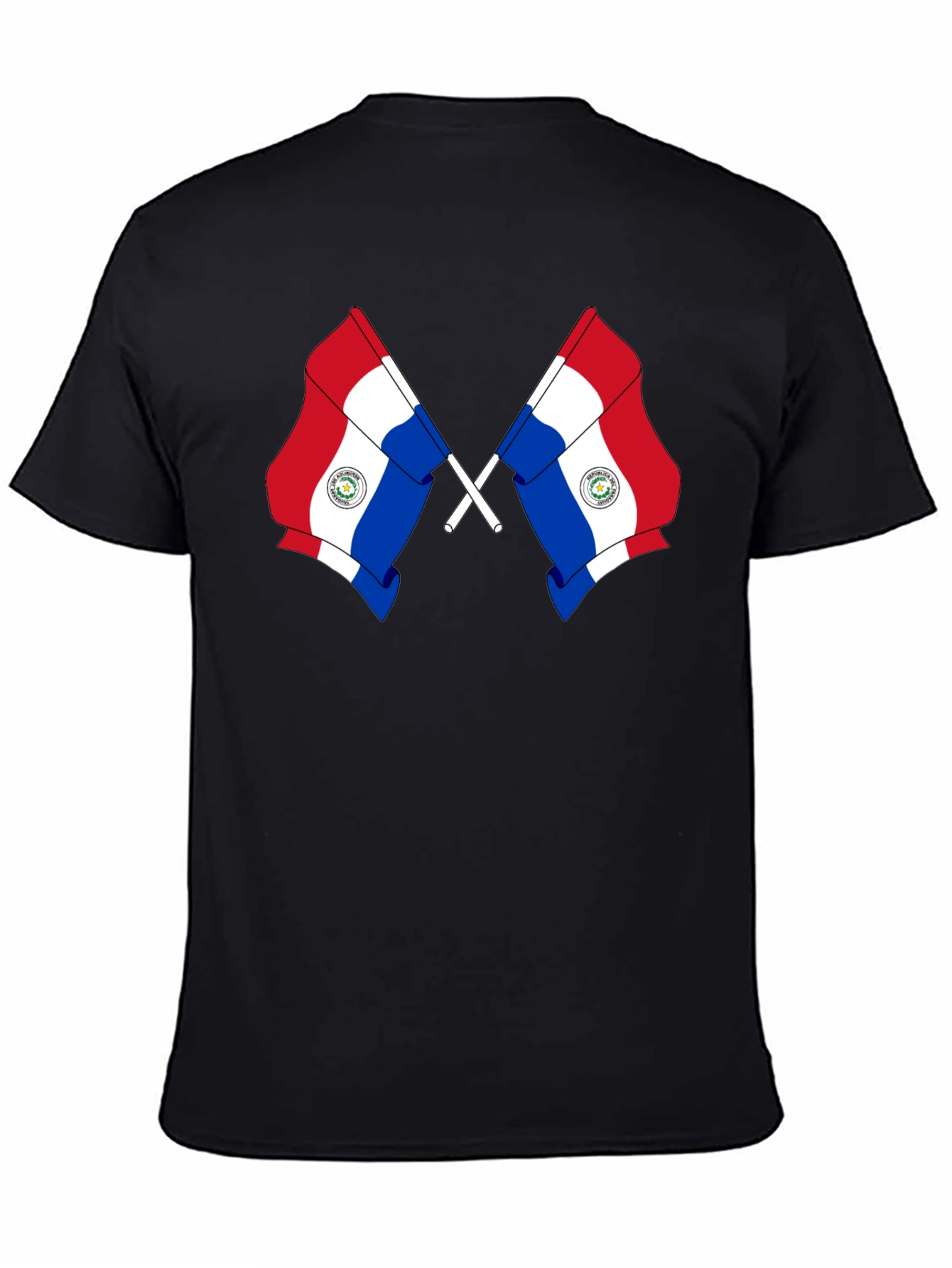 Paraguay Flag Graphic Tee - Black