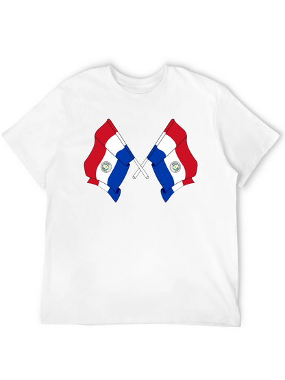 Paraguay Flag Graphic Tee - Black