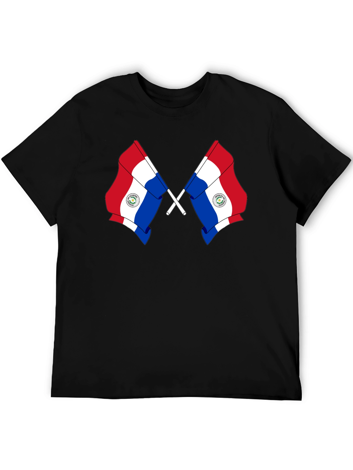 Paraguay Flag Graphic Tee - Black