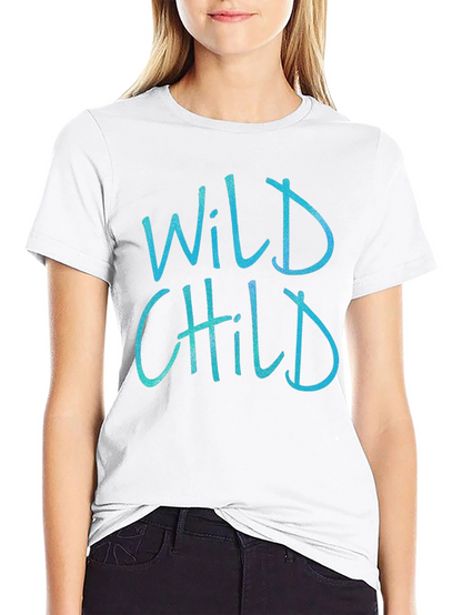 Wild Child Graphic Print Crew Neck T-Shirt