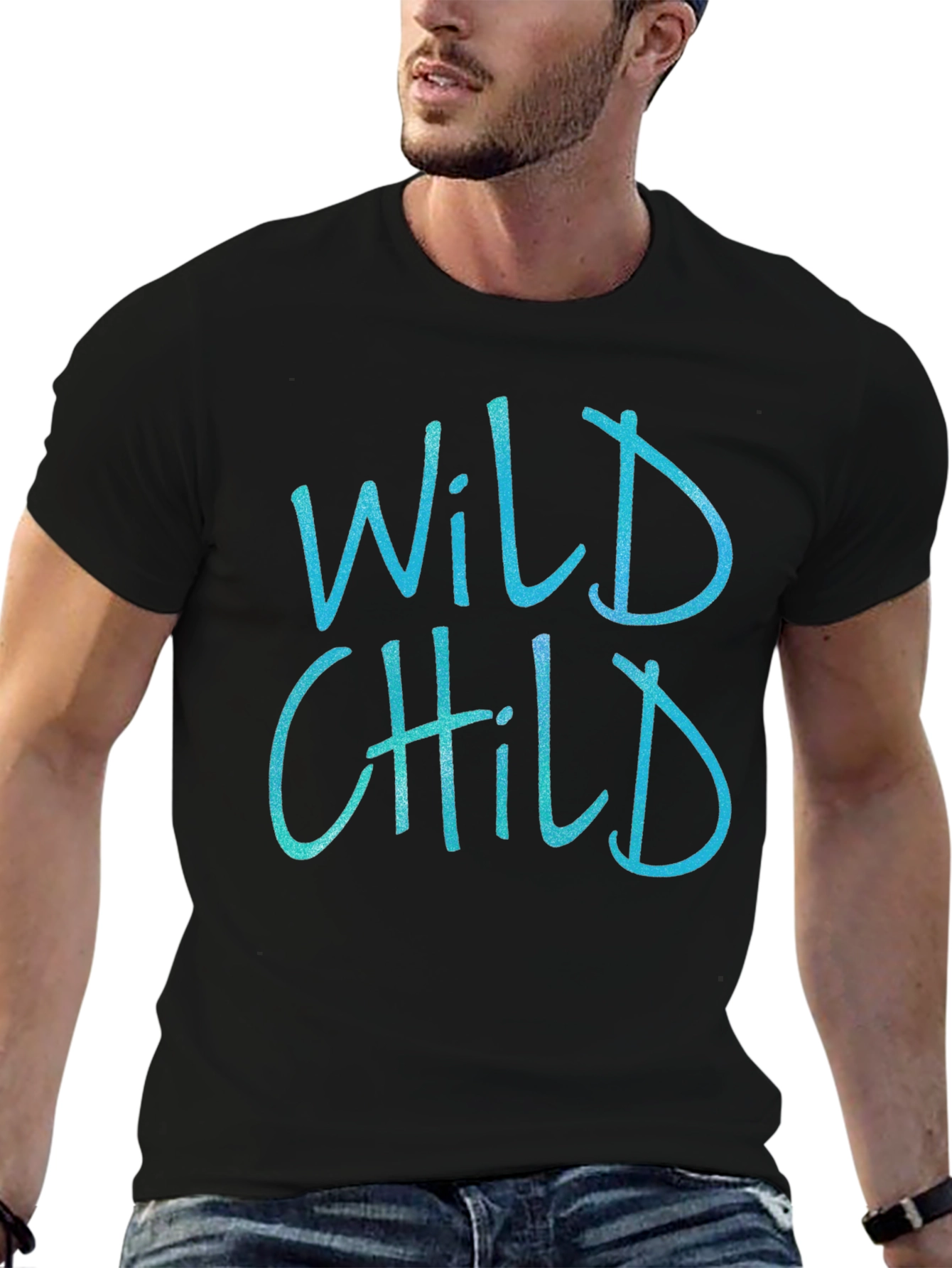 Wild Child Graphic Print Crew Neck T-Shirt
