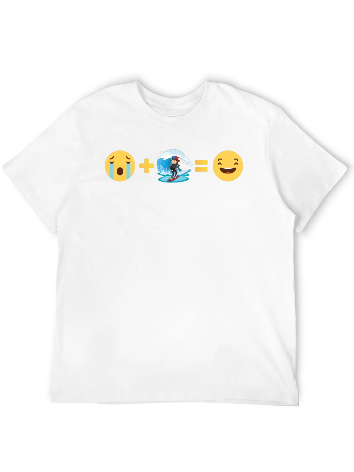 Emoji Equation T-Shirt:  Surfs Up Fun