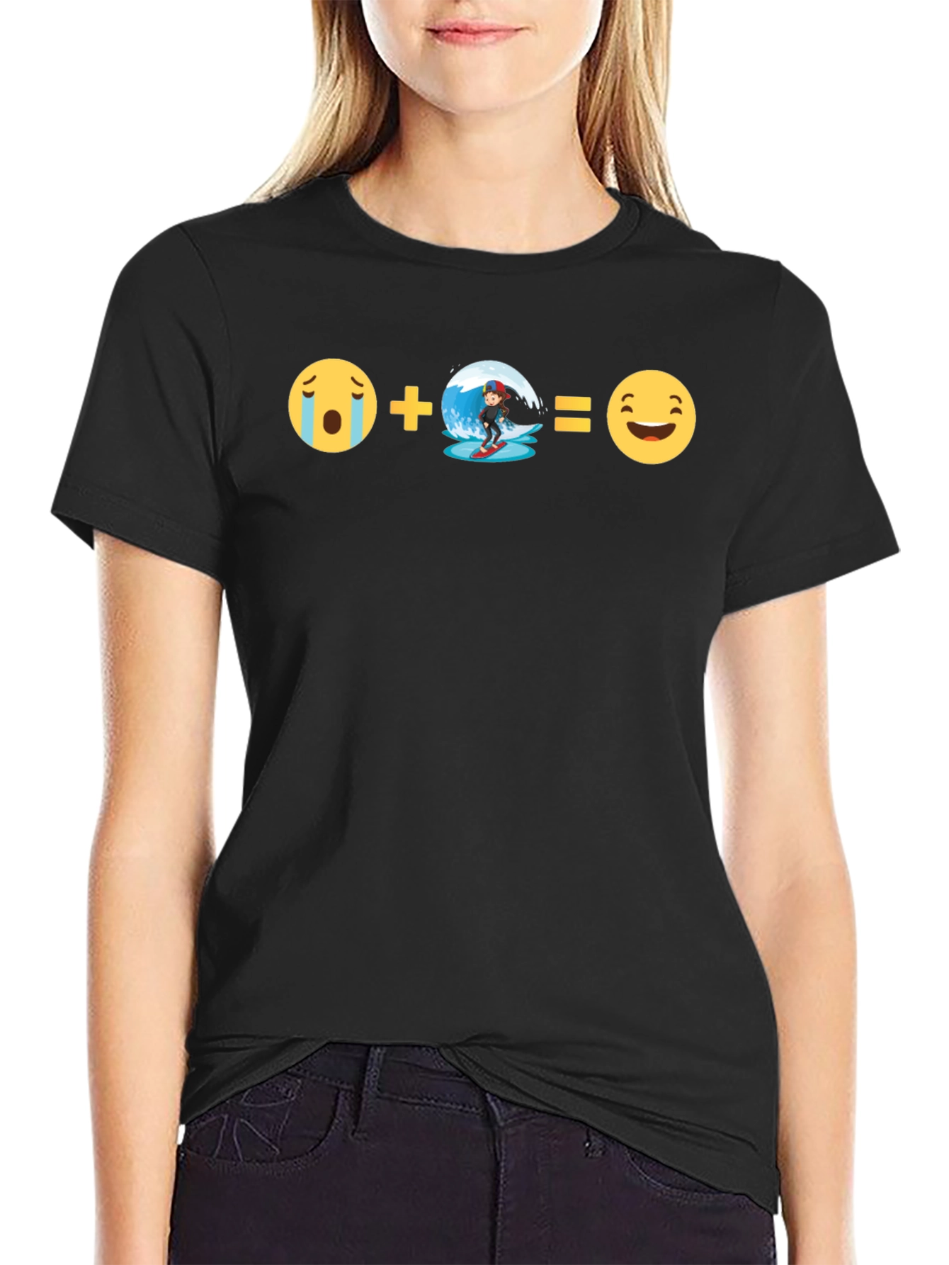 Emoji Equation T-Shirt:  Surfs Up Fun