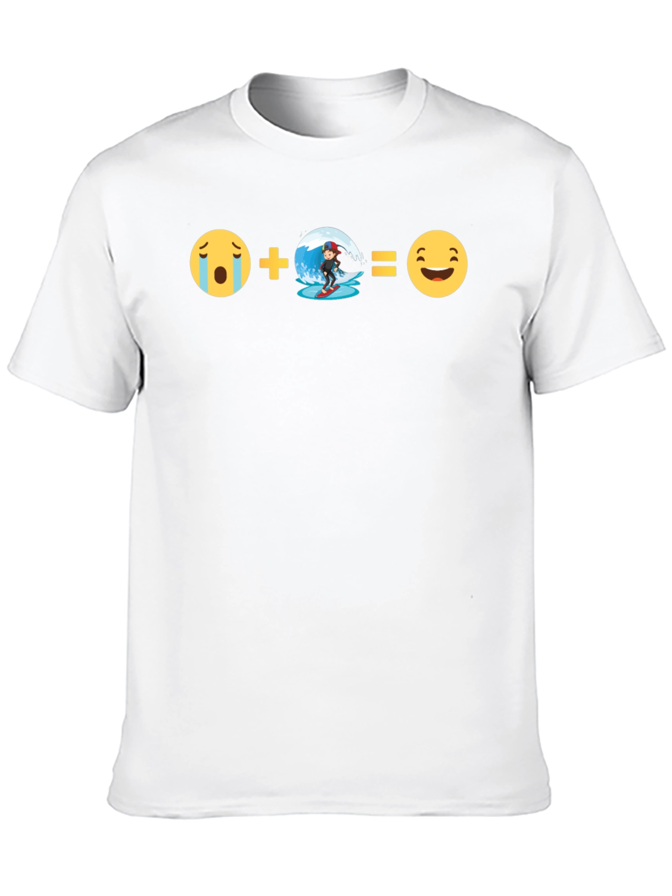 Emoji Equation T-Shirt:  Surfs Up Fun