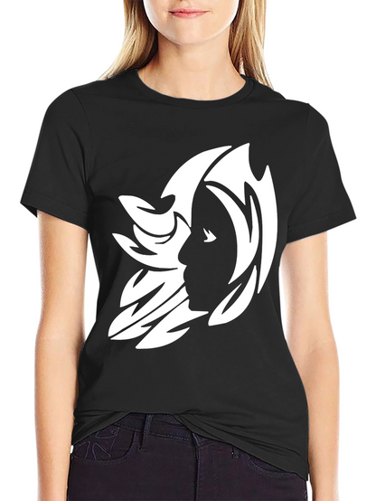 Abstract Silhouette Graphic Tee - Black