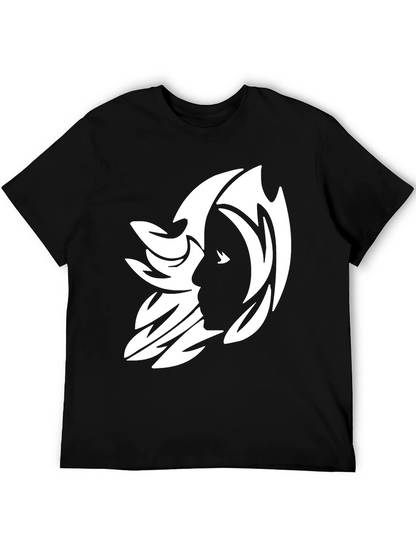 Abstract Silhouette Graphic Tee - Black