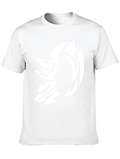 Abstract Silhouette Graphic Tee - Black