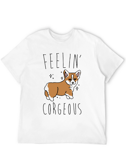 Feelin Corgeous Dog Graphic T-Shirt