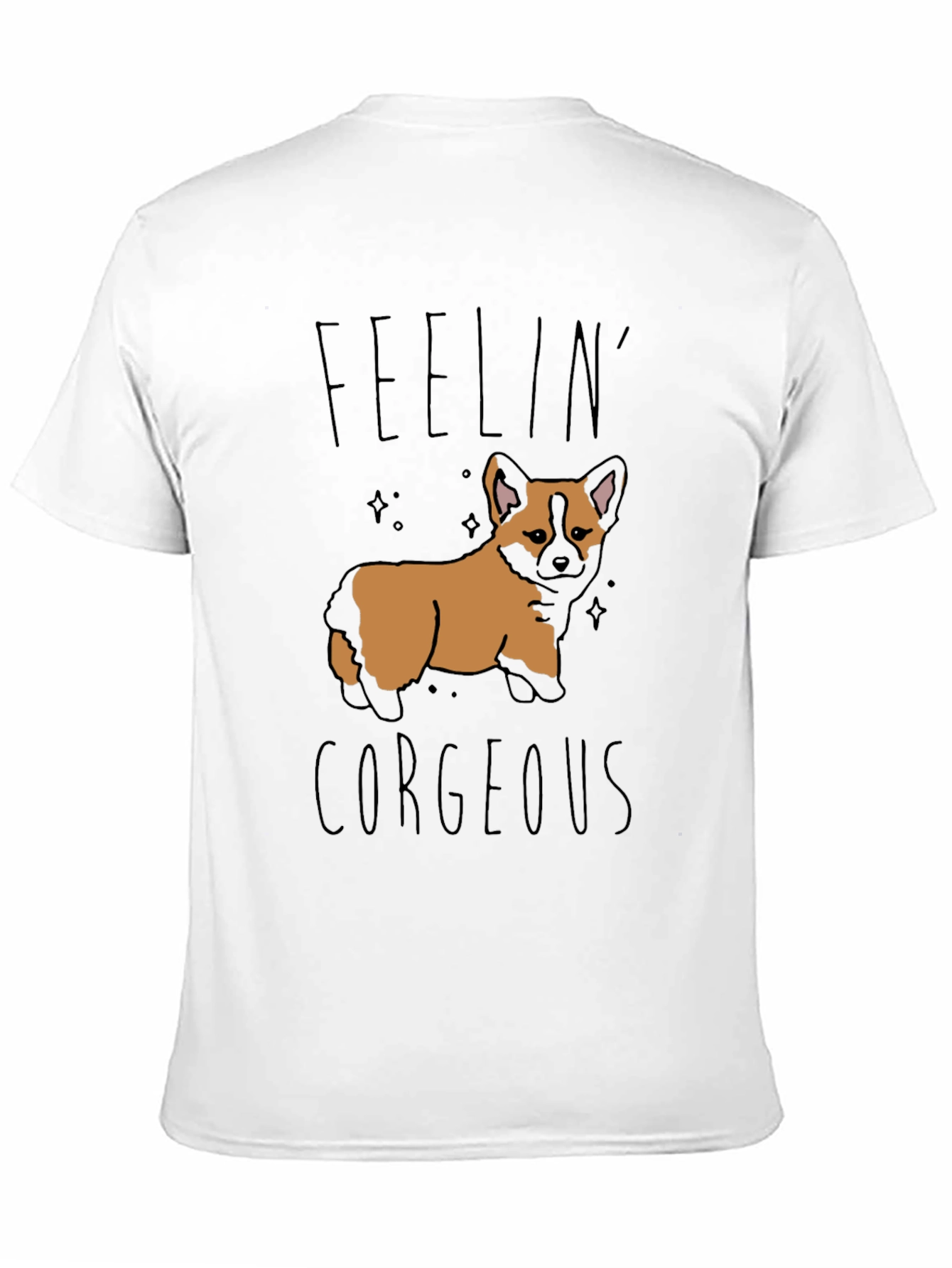 Feelin Corgeous Dog Graphic T-Shirt