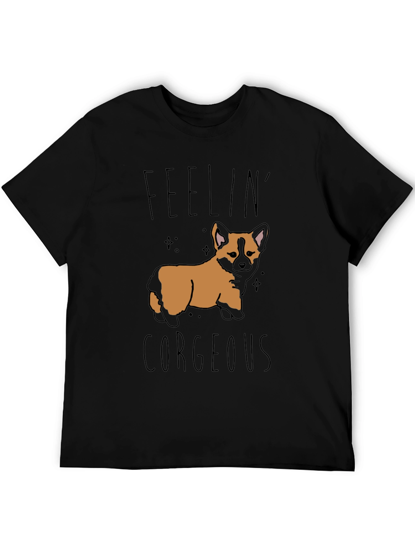 Feelin Corgeous Dog Graphic T-Shirt