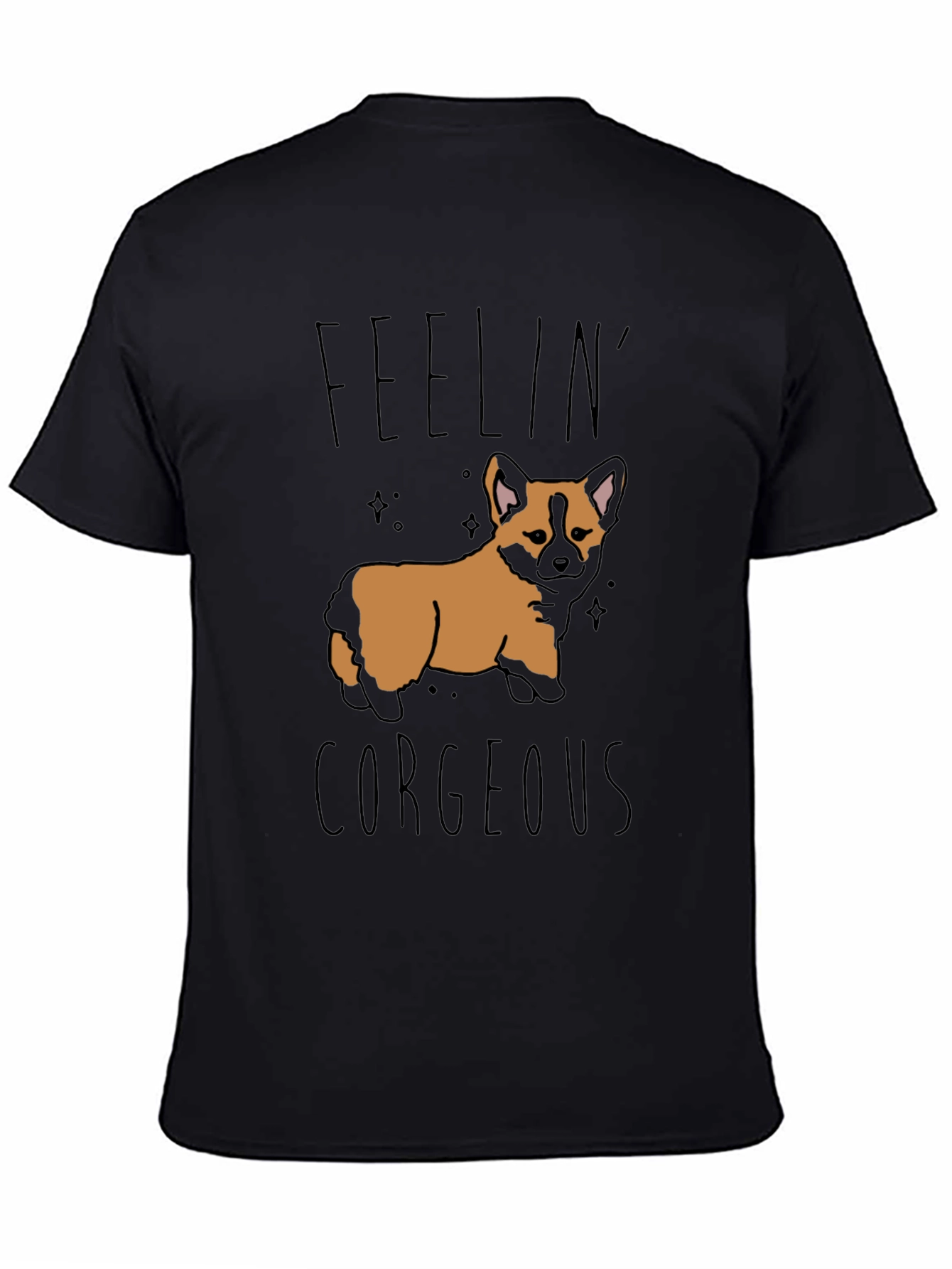 Feelin Corgeous Dog Graphic T-Shirt