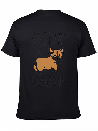 Feelin Corgeous Dog Graphic T-Shirt